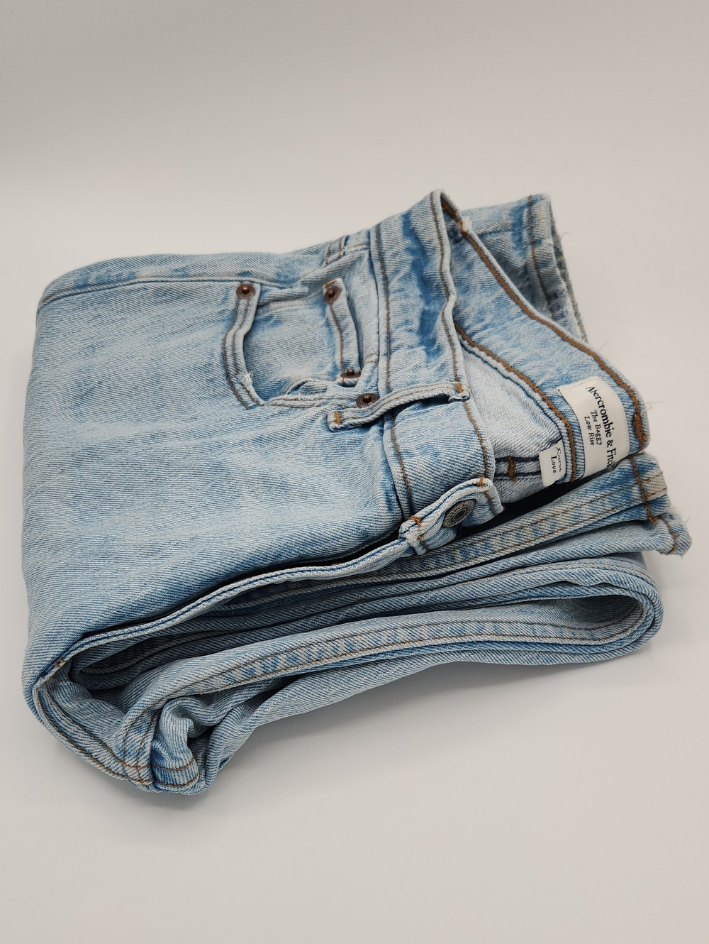Abercrombie & Fitch Curve Love Baggy Low Rise Wide Leg Jeans Size US4